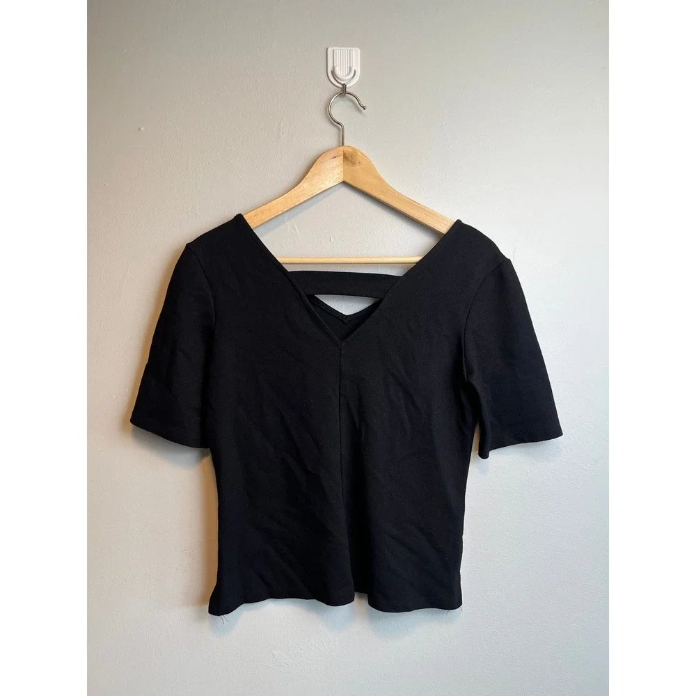 Madewell Puff Sleeve Textured Knit Sweatshirt Crew Neck Size M Long Sleeve Shirt